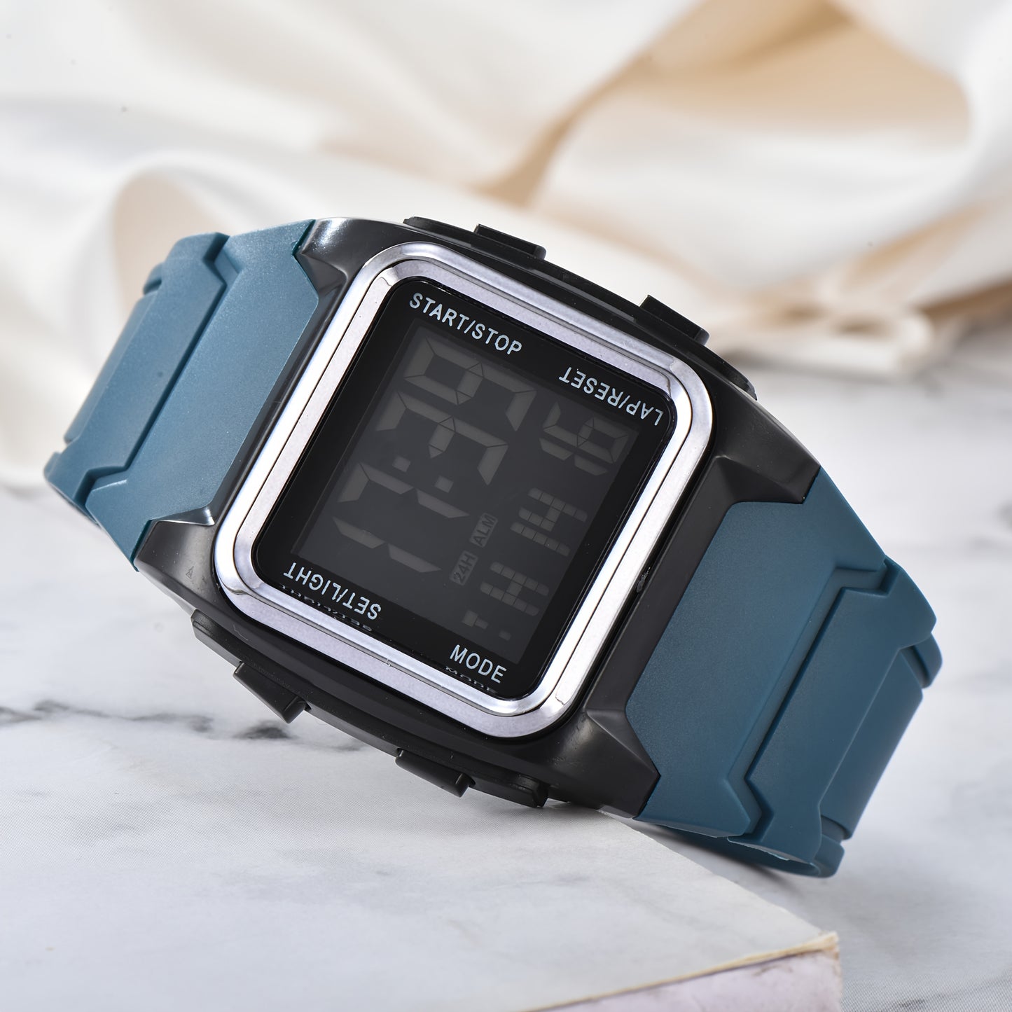 Unisex Square LED Watch with Night Light - Stylish & Functional for Men, Women & Teens