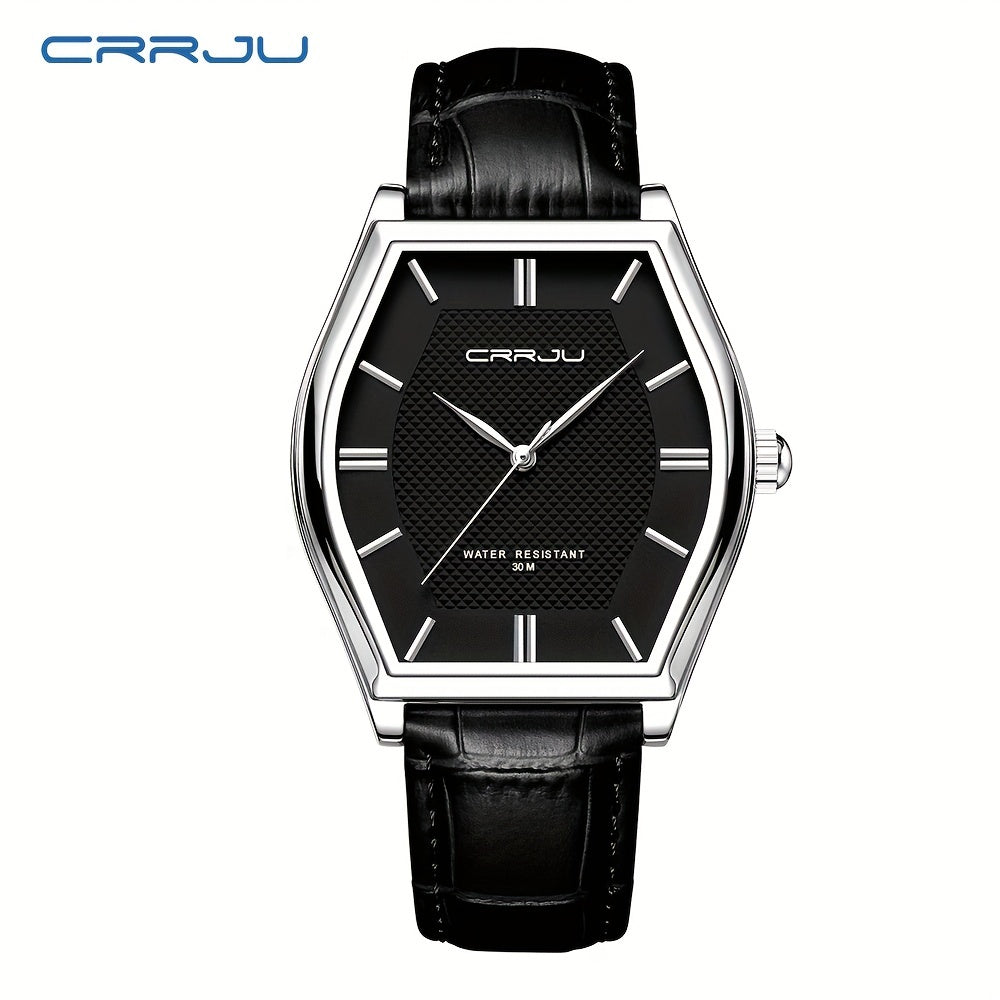 CRJJ Fashion Business Men's Watch Barrel-Shaped Japanese Movement