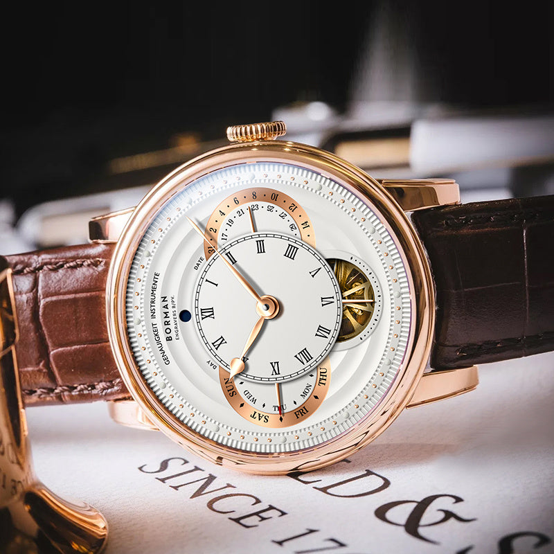 BORMAN New Luxury Wrist Watch Men Automatic Movement Week\u002F Date\u002F Skeleton Display Multifunction Mechanical Watches