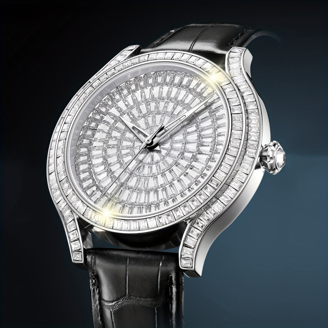 White Stone Exquisite Men's Watch Fashion Automatic Movement Business Watch