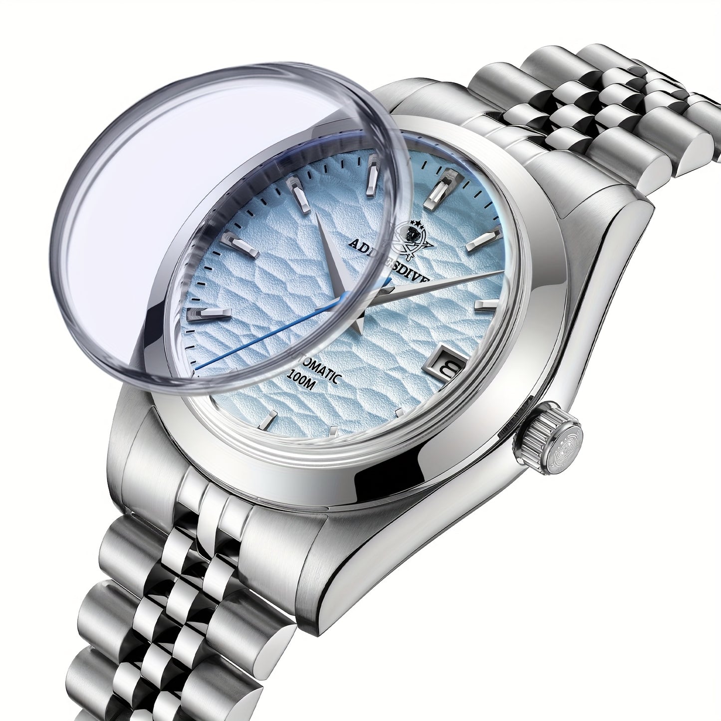 ADDIESDIVE Men's Fashion Mechanical Watch, 39mm Business, NH35A Mechanical Movement, Stainless Steel Strap, Suitable for Gifting Friends and Family