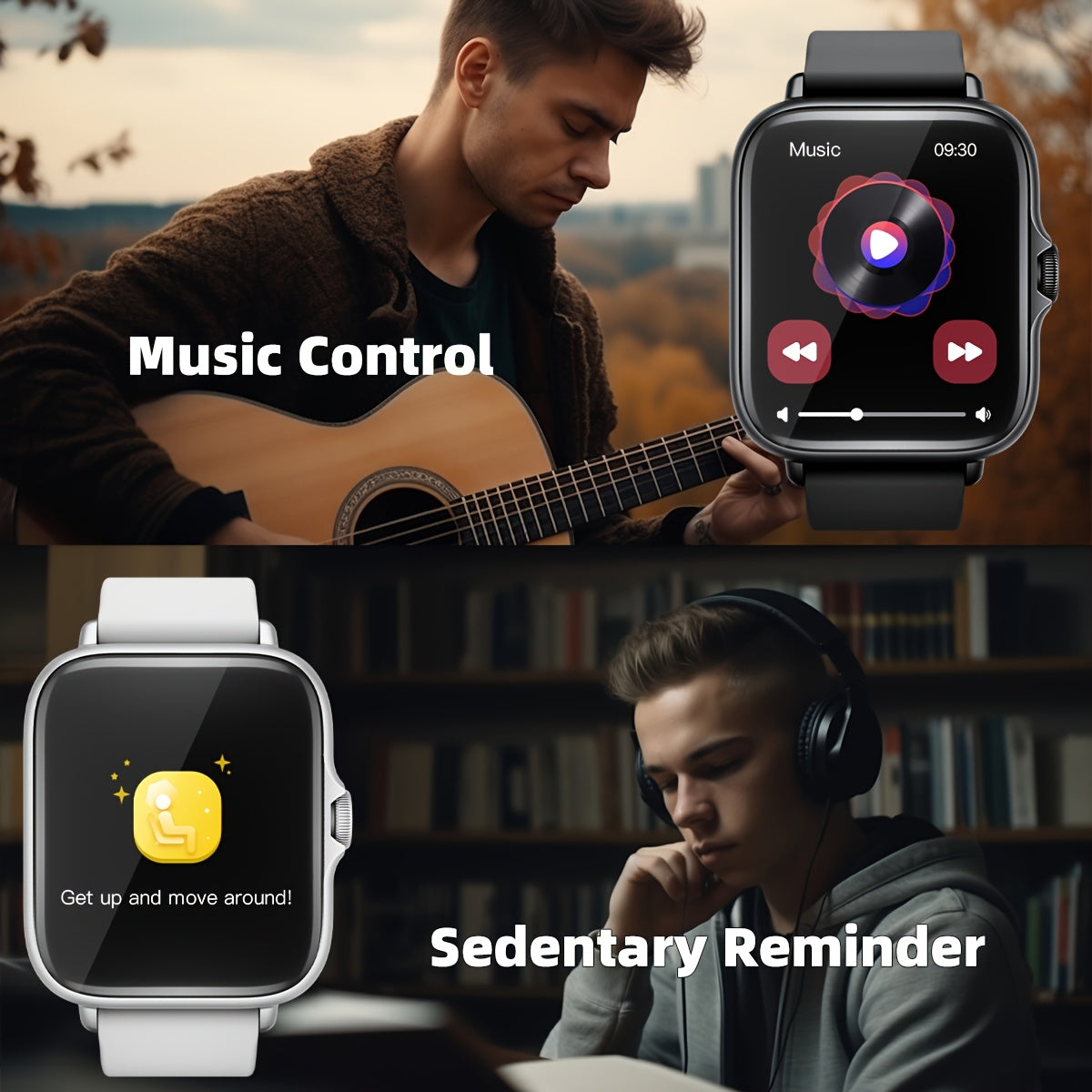 Sports Smart Watch, 1.83'' Full Touch Screen Display with Message, Answer Make Call Smartwatch, Sleep Monitoring, Sports Pedometer, Information Alerts, for iPhone Android Phones, Smartbands Fitness Watch for Women Men Friend Gift, Birthday Gift
