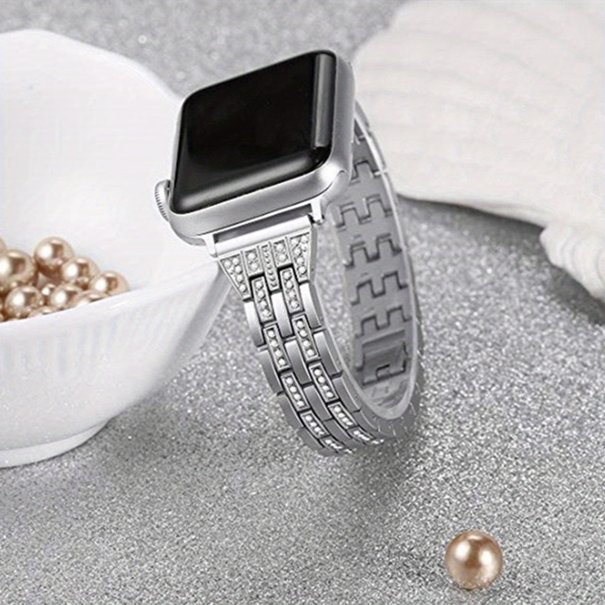 Straps Bracelet, Double Drain Rhinestone 38\u002F42mm Strap Band for Apple Watch Series 1-4 iWatch