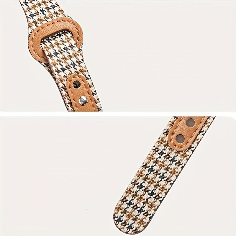 Watch Strap, Women'S Quick Replacement Watch Strap, 20mm Replacement Strap, Soft Wristband Made of Cowhide and Material, Ideal Gift for Festivals, Fashionable Casual Comfort