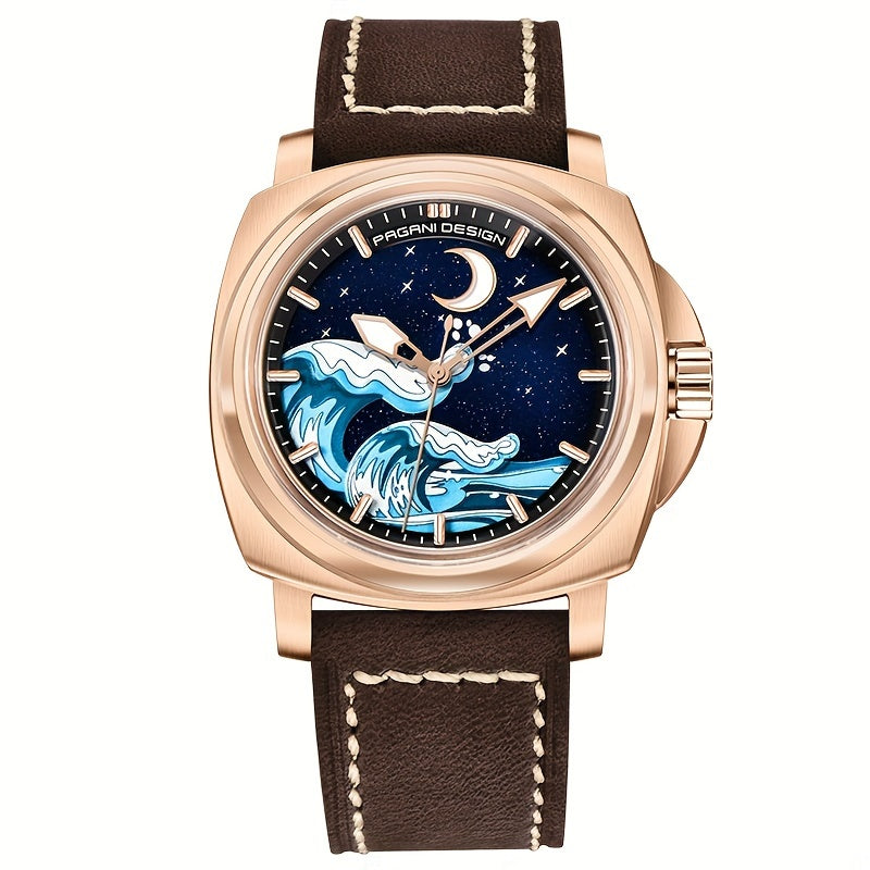 PAGANI DEISGN Men's Sapphire Glass Automatic Watch