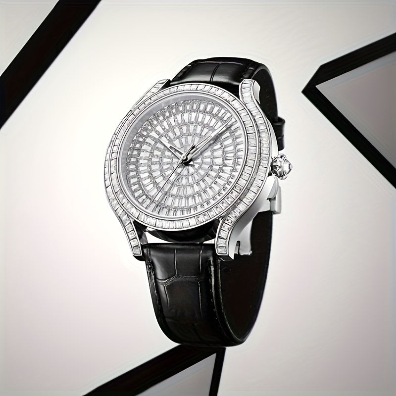 White Stone Exquisite Men's Watch Fashion Automatic Movement Business Watch
