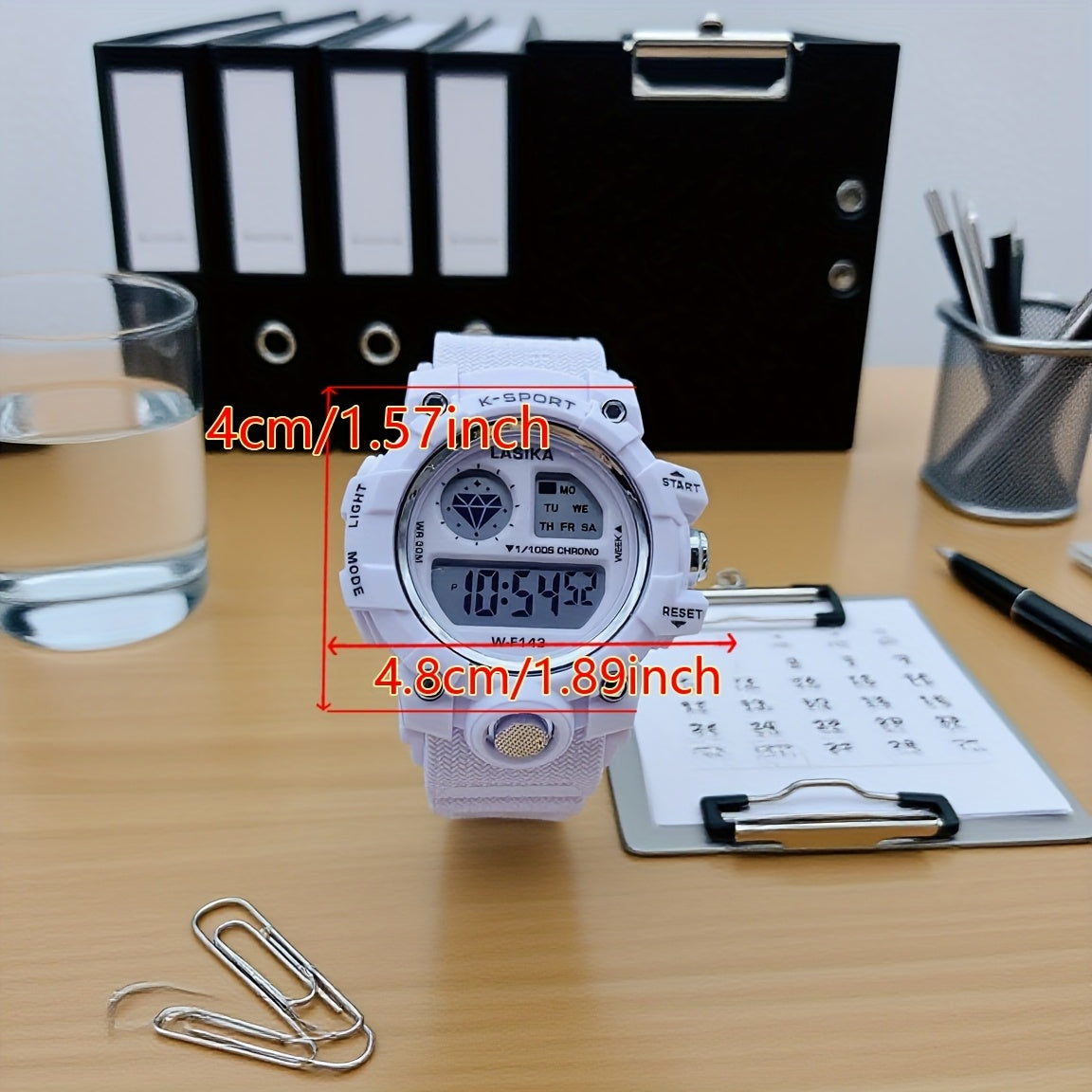 Kids Digital Watch for Boys & Girls 8-18 Years - IPX7 Sport Watch with Alarm, Stopwatch, Night Light, Multiple Time Zones - Durable White Design for Swimming, Running & Active Lifestyles, Kid Smart Watch