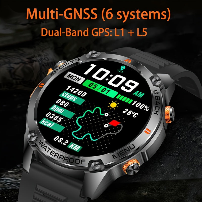 2025 Smartwatch with GPS, 5ATM High Quality, 100+ Sports Modes, 14, 3" HD Display, Wireless 5, 4, USB Rechargeable, Unisex Design for Men & Women