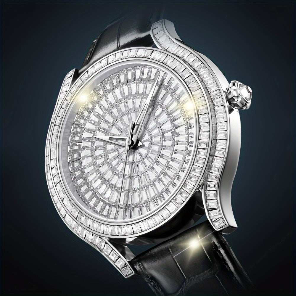 White Stone Exquisite Men's Watch Fashion Automatic Movement Business Watch