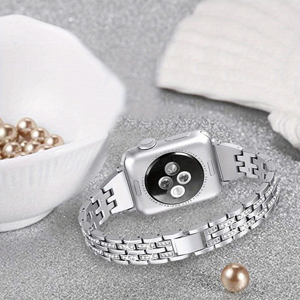 Straps Bracelet, Double Drain Rhinestone 38\u002F42mm Strap Band for Apple Watch Series 1-4 iWatch