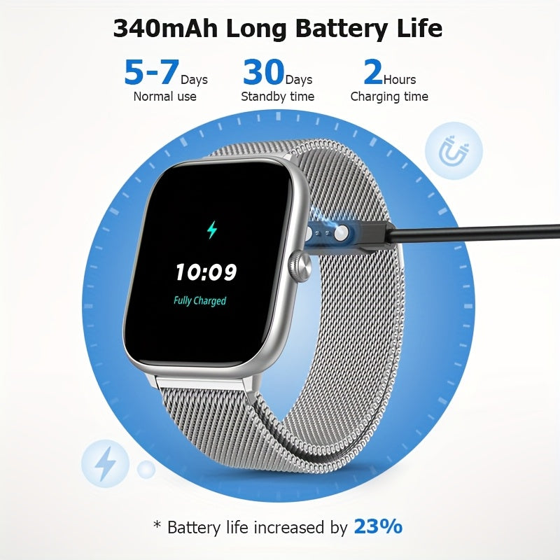 EarlySincere 2025 Smart Watch With 2.06 AMOLED HD Display, Wireless 5.0, Wireless Calling, 340mAh Battery, USB Charging, Fitness Tracker, Music Control, And More
