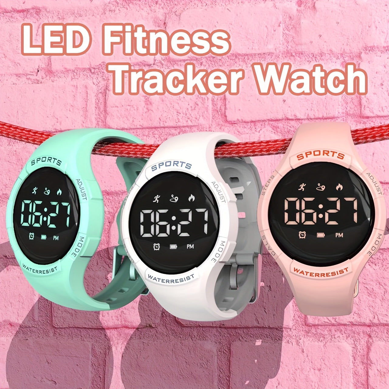 Fitness Tracker Watch - Men, Women And Youth, Pedometer, High Quality, Sports Activity Tracker, Soft Silicone Bracelet Time Date Card Daily Calorie