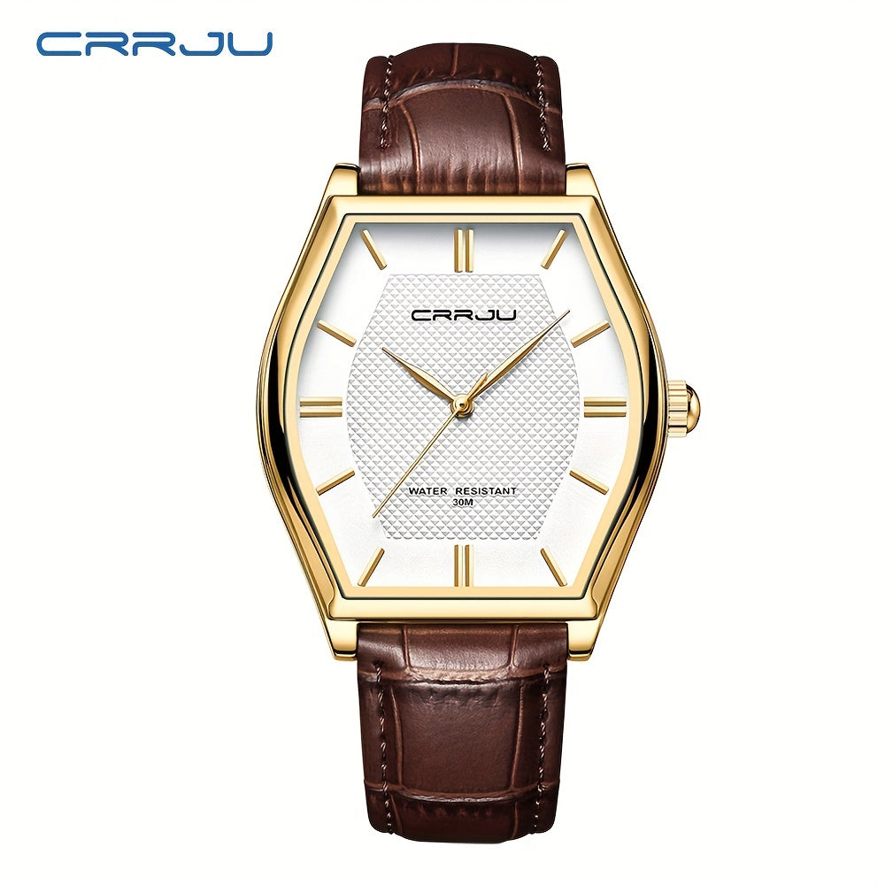 CRJJ Fashion Business Men's Watch Barrel-Shaped Japanese Movement