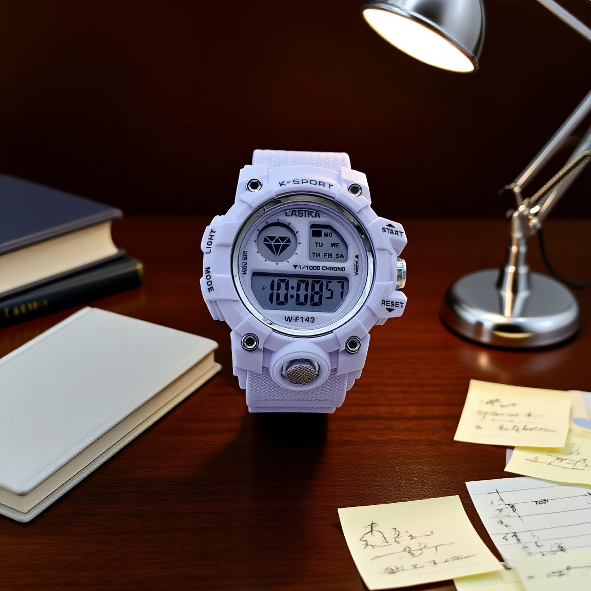 Kids Digital Watch for Boys & Girls 8-18 Years - IPX7 Sport Watch with Alarm, Stopwatch, Night Light, Multiple Time Zones - Durable White Design for Swimming, Running & Active Lifestyles, Kid Smart Watch