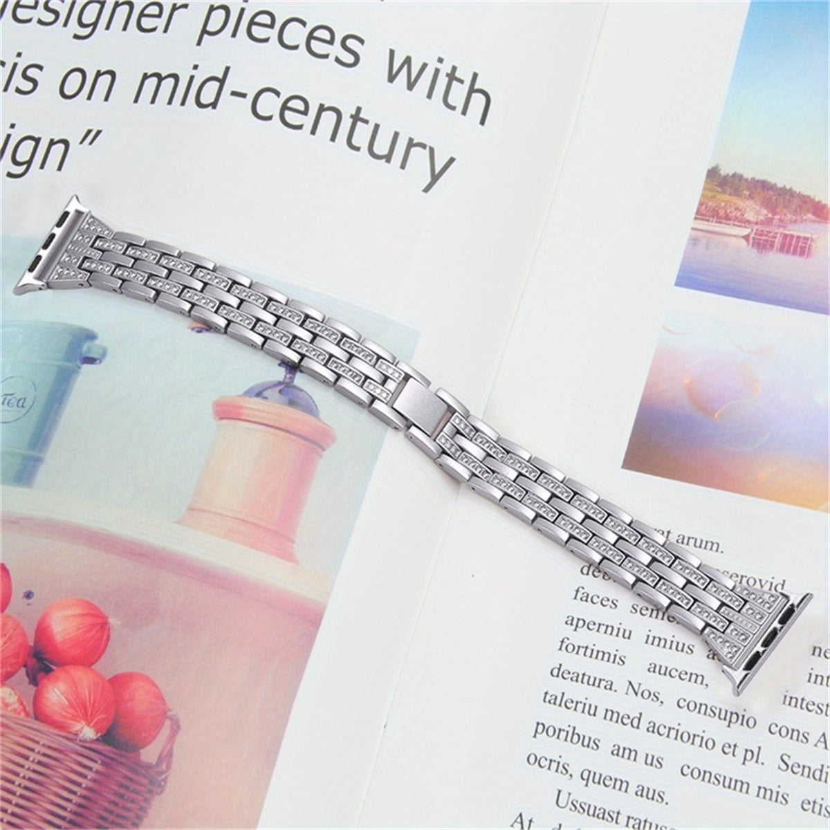 Straps Bracelet, Double Drain Rhinestone 38\u002F42mm Strap Band for Apple Watch Series 1-4 iWatch