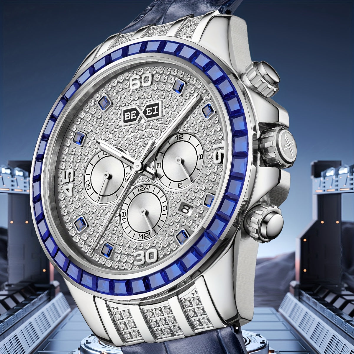 A minimalist yet stylish watch with luminous hands, embodying an encounter between modernity and the elegance of bygone times, tailored for gentlemen