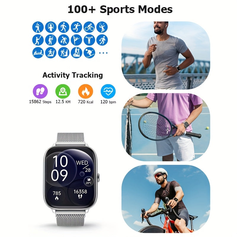 EarlySincere 2025 Smart Watch With 2.06 AMOLED HD Display, Wireless 5.0, Wireless Calling, 340mAh Battery, USB Charging, Fitness Tracker, Music Control, And More