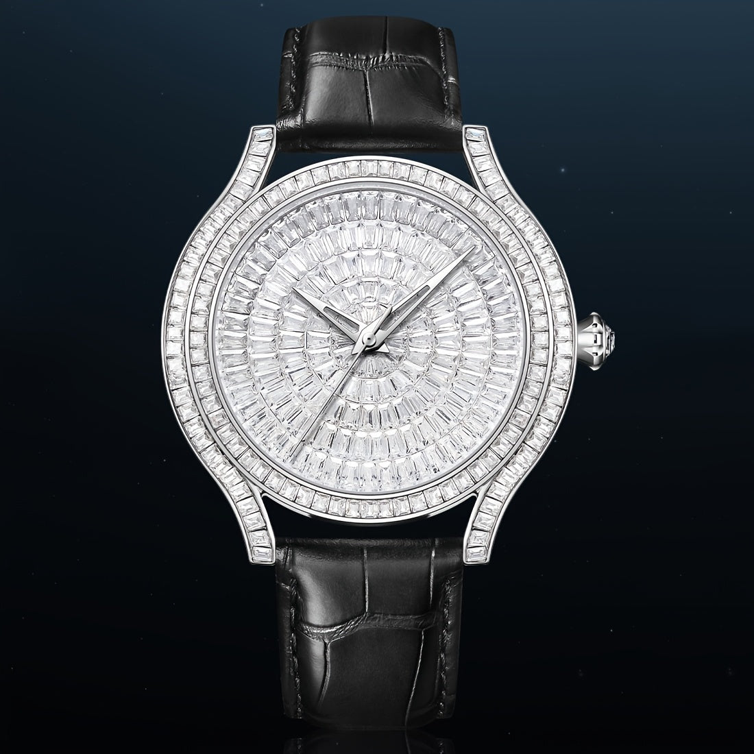White Stone Exquisite Men's Watch Fashion Automatic Movement Business Watch