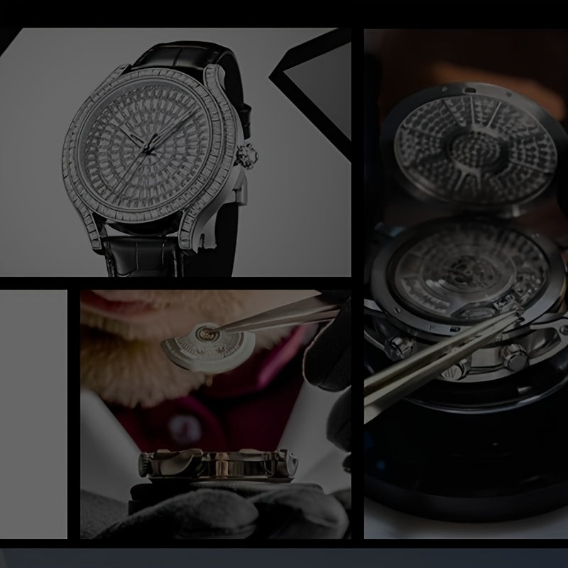 White Stone Exquisite Men's Watch Fashion Automatic Movement Business Watch