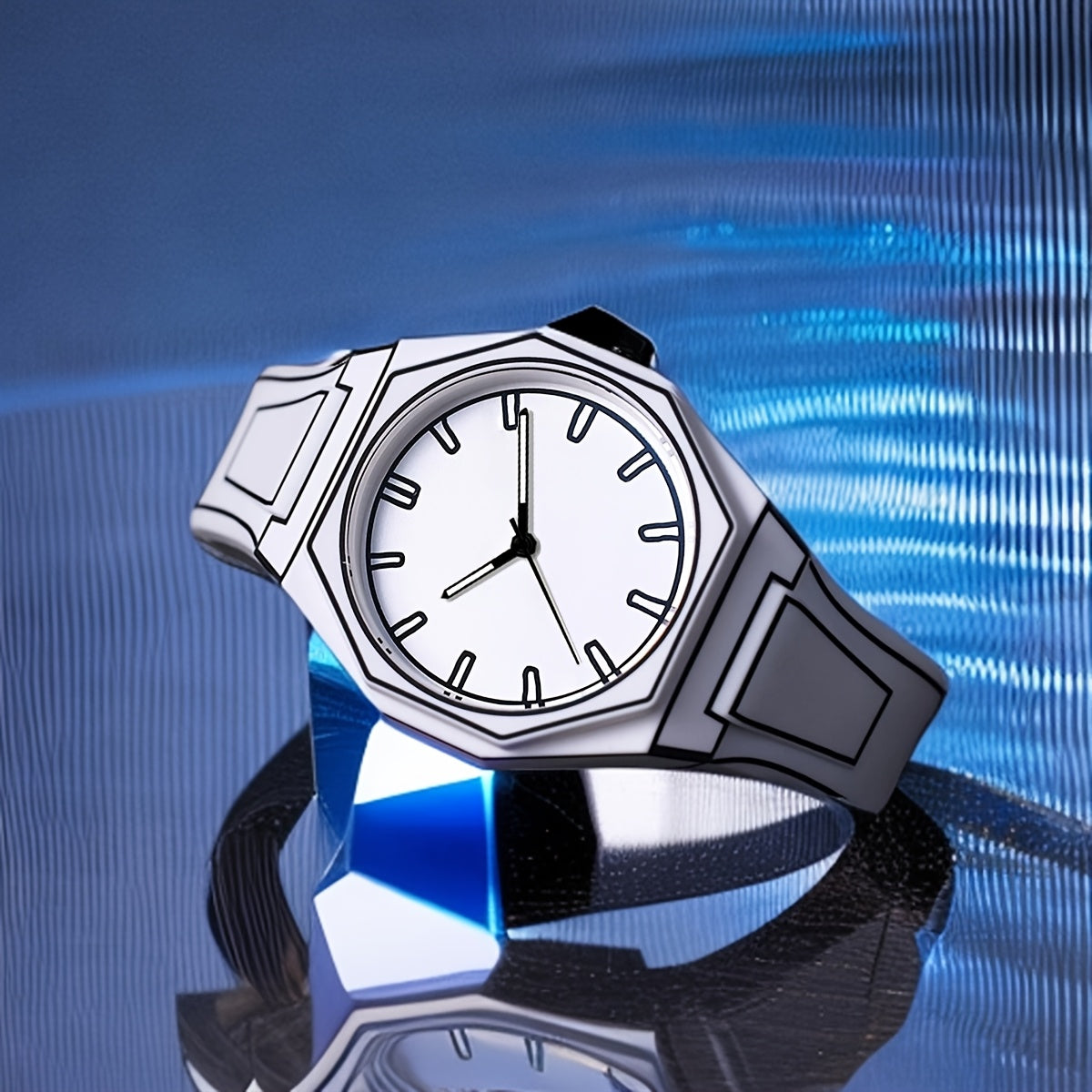 1pc Trendy Men's Watch - pointer display, unique line design, suitable for various occasions such as business\u002Fsports\u002Fleisure, ideal choice for men | Father's Day gift | Birthday gift