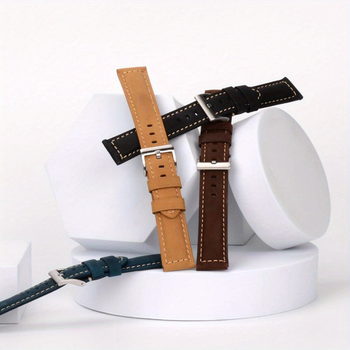 TStrap Leather Watch Band for Men Vintage Thickly Soft Watch Strap Smart Watch Bracelet Montre Replacement 20mm 22mm 24mm