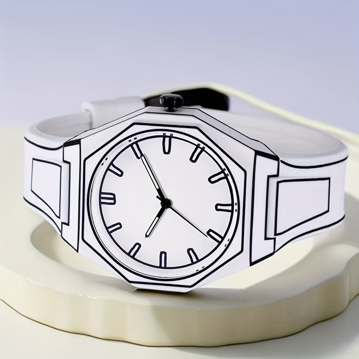 1pc Trendy Men's Watch - pointer display, unique line design, suitable for various occasions such as business\u002Fsports\u002Fleisure, ideal choice for men | Father's Day gift | Birthday gift