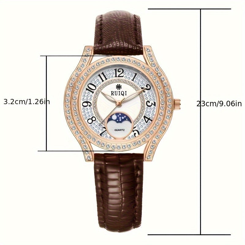 Classic Fashion Design Women's Quartz Watch, European Style Ladies' Timepiece, Vintage Watch, Date Night Accessory