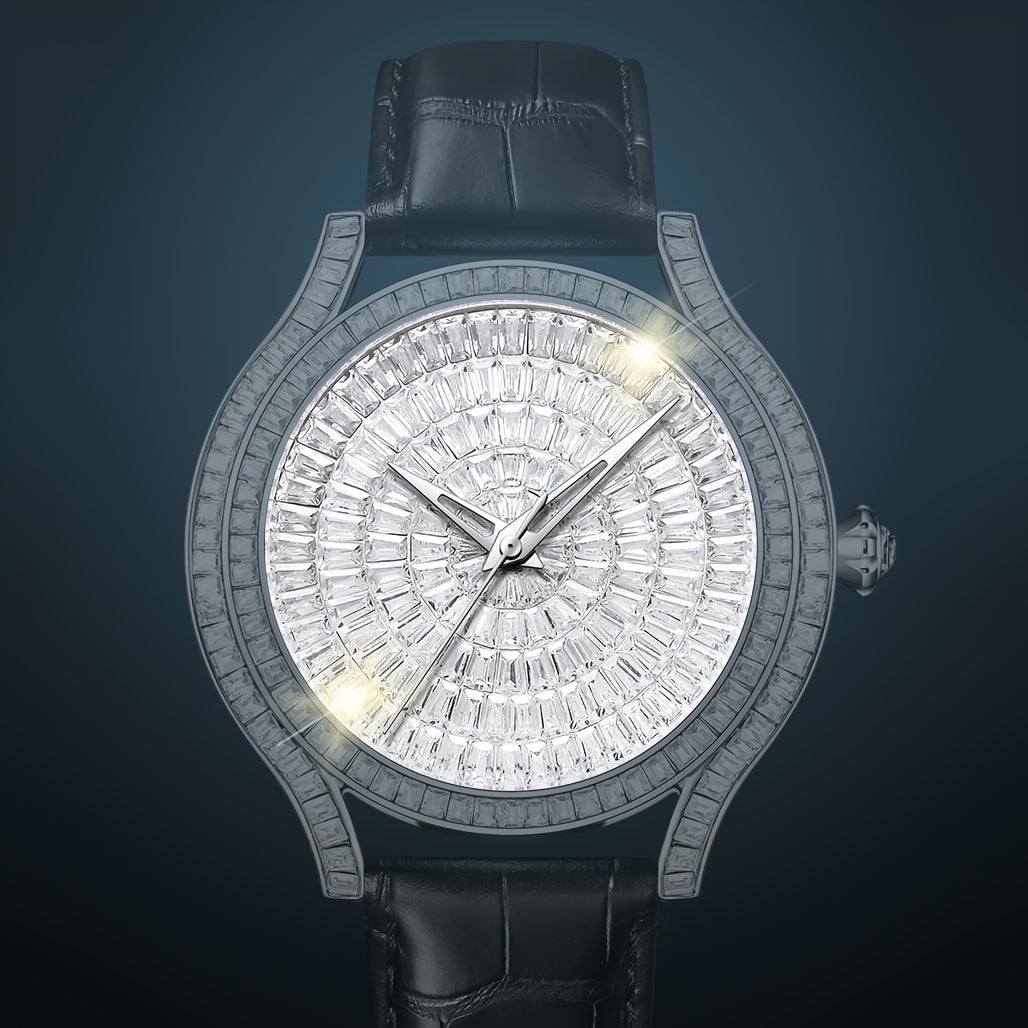 White Stone Exquisite Men's Watch Fashion Automatic Movement Business Watch