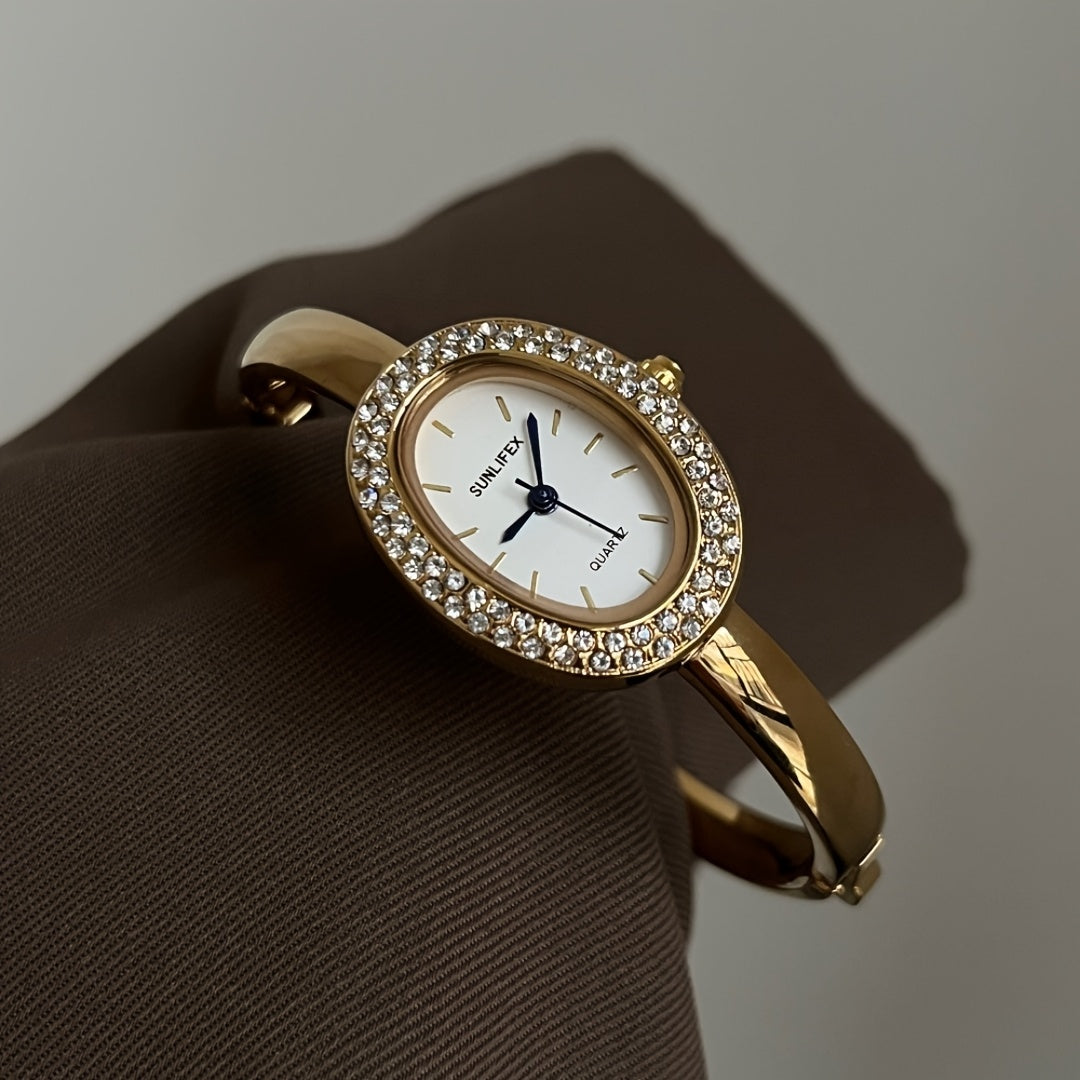 Fashionable And Elegant Roman Numeral Women'S Watch, a Classic Quartz Timepiece Suitable for Business, Casual Wear, Daily Office Use, Outdoor Activities, Travel, And As a Birthday Gift.