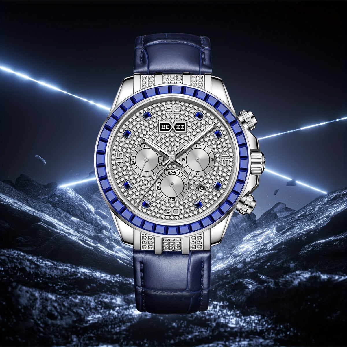 A minimalist yet stylish watch with luminous hands, embodying an encounter between modernity and the elegance of bygone times, tailored for gentlemen