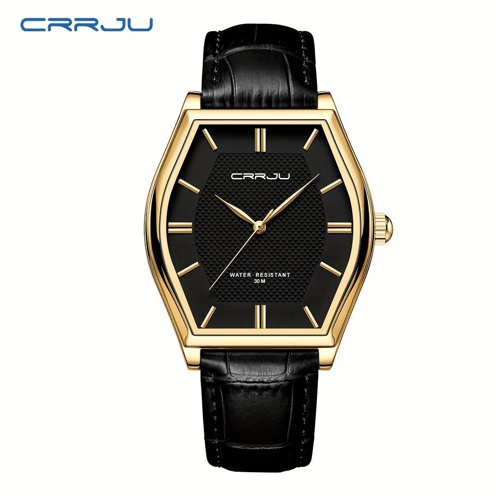 CRJJ Fashion Business Men's Watch Barrel-Shaped Japanese Movement