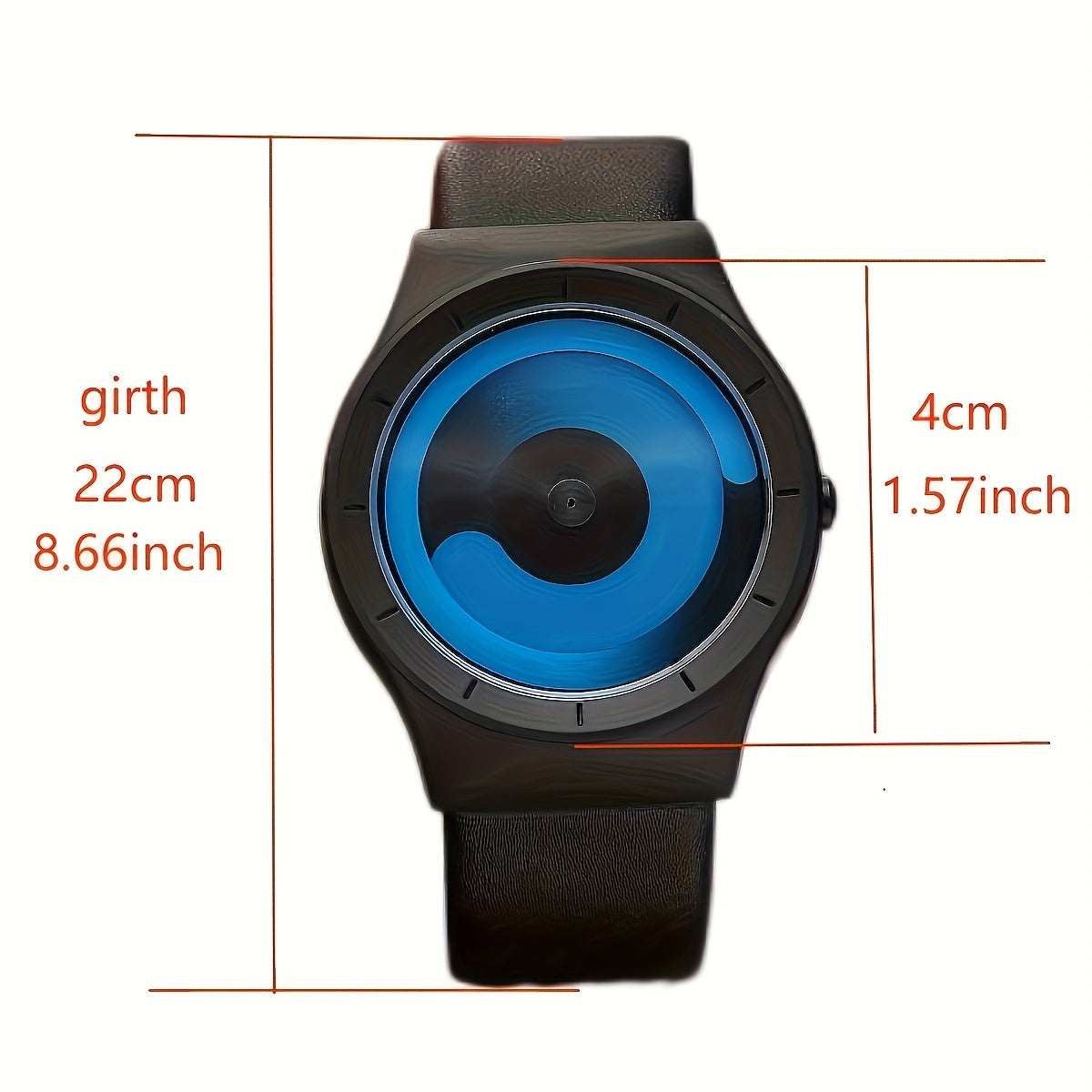 Fashionable Tai Chi & Bagua Concept Watch for Men and Women - Creative, Cool, and Trendy Design with Pointerless Dial, Faux Leather Strap, and Colorful Gemstone Accents - Digital Display, Quartz Movement, Round Case, Non- - Ideal for Students and Couples