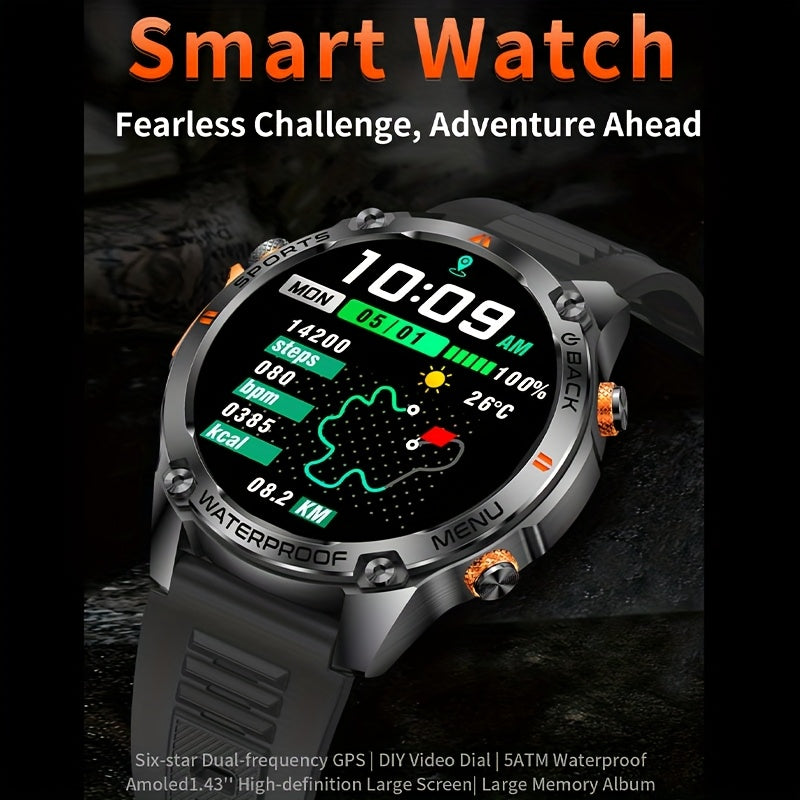 2025 Smartwatch with GPS, 5ATM High Quality, 100+ Sports Modes, 14, 3" HD Display, Wireless 5, 4, USB Rechargeable, Unisex Design for Men & Women
