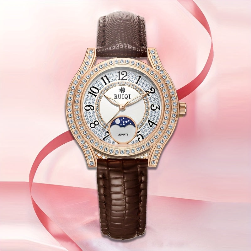 Classic Fashion Design Women's Quartz Watch, European Style Ladies' Timepiece, Vintage Watch, Date Night Accessory