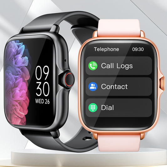Sports Smart Watch, 1.83'' Full Touch Screen Display with Message, Answer Make Call Smartwatch, Sleep Monitoring, Sports Pedometer, Information Alerts, for iPhone Android Phones, Smartbands Fitness Watch for Women Men Friend Gift, Birthday Gift