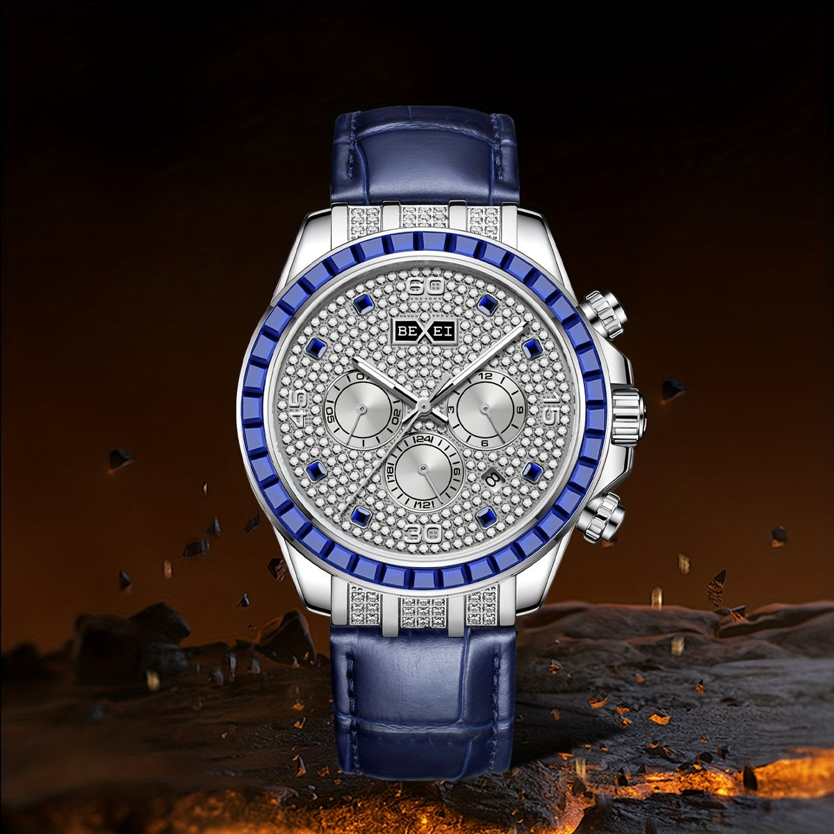 A minimalist yet stylish watch with luminous hands, embodying an encounter between modernity and the elegance of bygone times, tailored for gentlemen