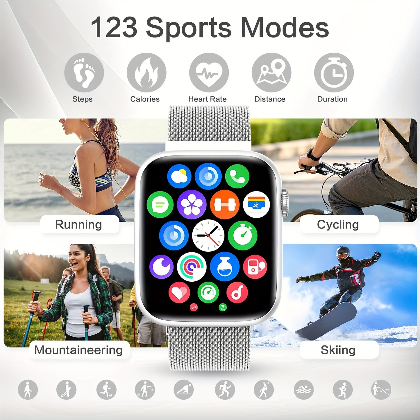 EarlySincere 2025 Smartwatch, 1.9" AMOLED Display, Supports Wireless Calls, with Da GPT AI/AI Dial, Compatible with Android iOS System, Unisex, Suitable for Outdoor Sports, Daily Wear, Holiday Gift