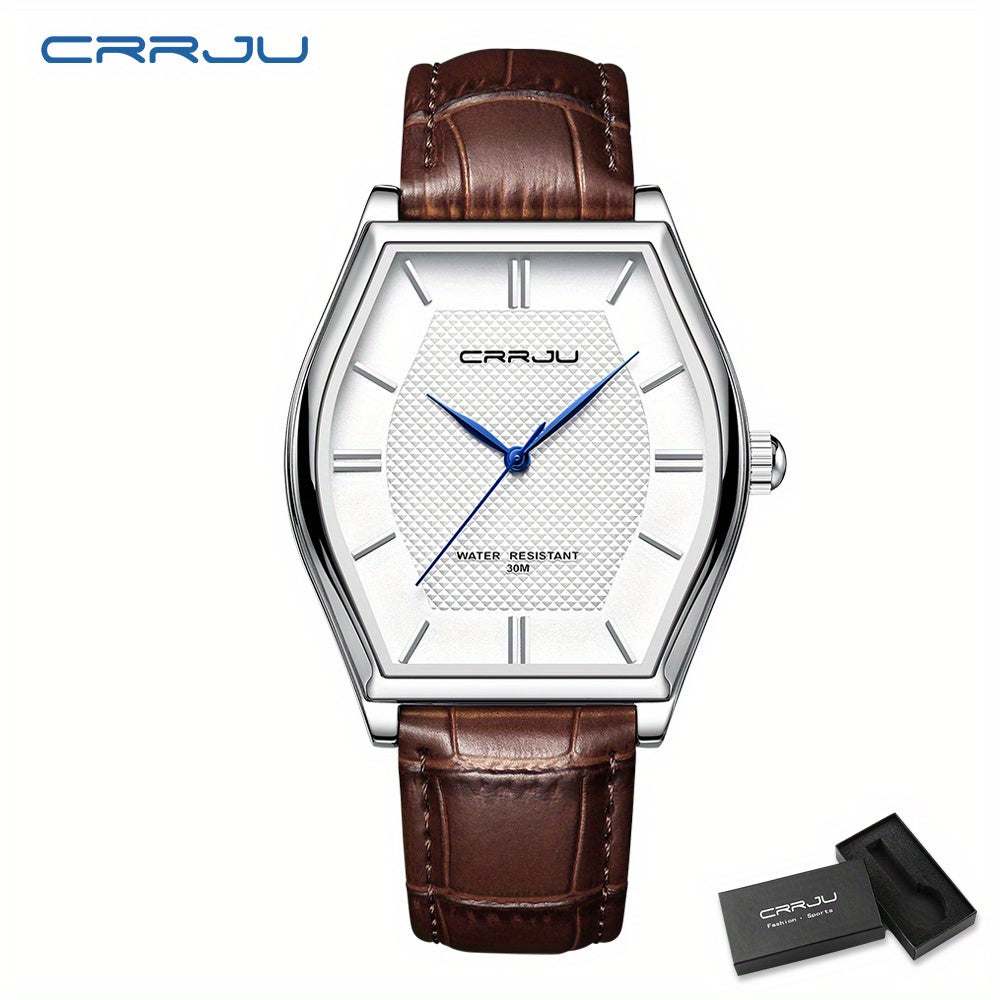 CRJJ Fashion Business Men's Watch Barrel-Shaped Japanese Movement