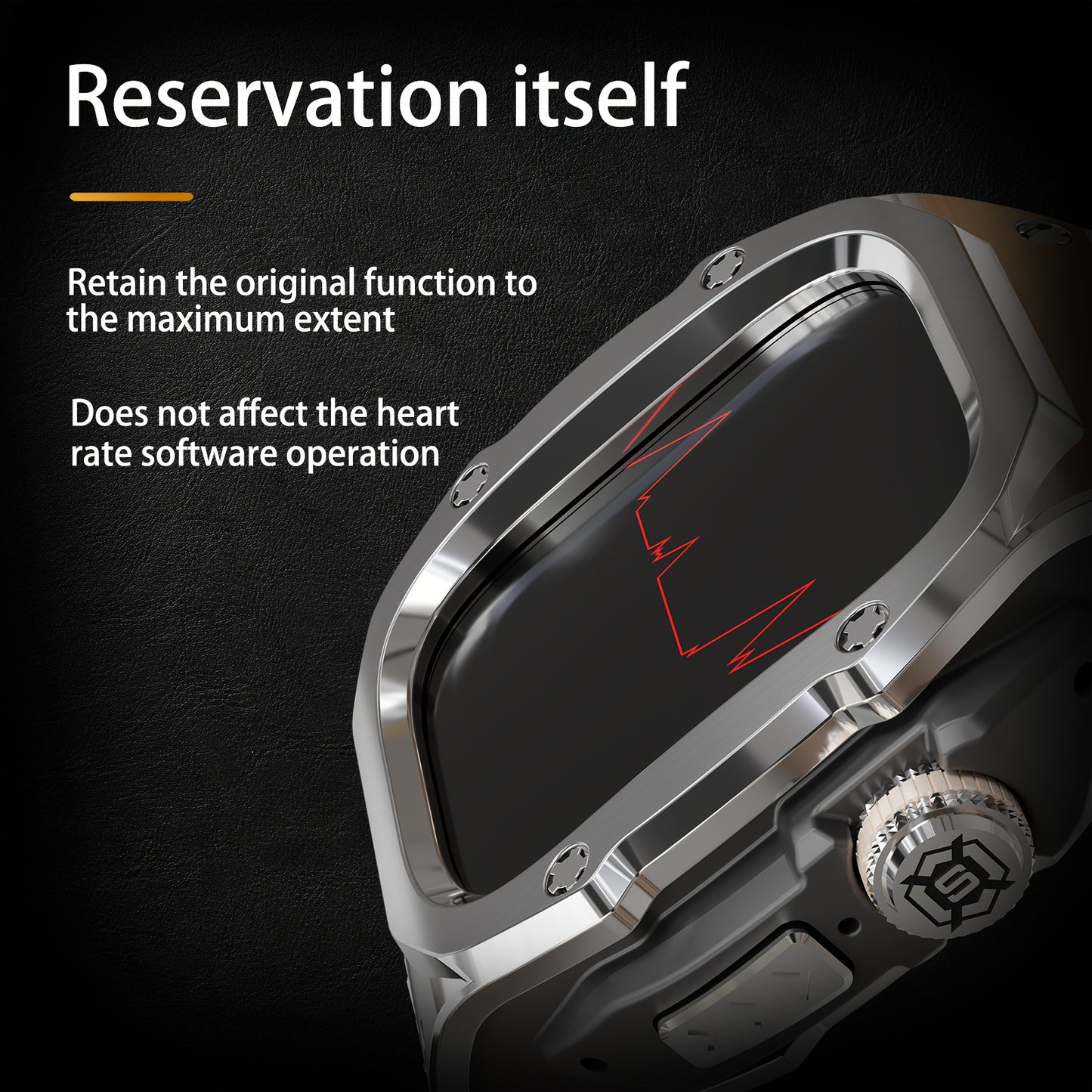 Suitable for Apple Watch Ultra 1 Ultra 2 49mm Fashion and Luxury Watch Modification Protective Case, Durable 316L Stainless Steel Full Coverage Cover with Metal Buckle, Shockproof, Supports Wireless Charging, Stylish Hard Look, Not Waterproof