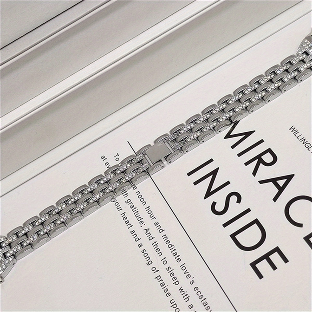 Straps Bracelet, Double Drain Rhinestone 38\u002F42mm Strap Band for Apple Watch Series 1-4 iWatch