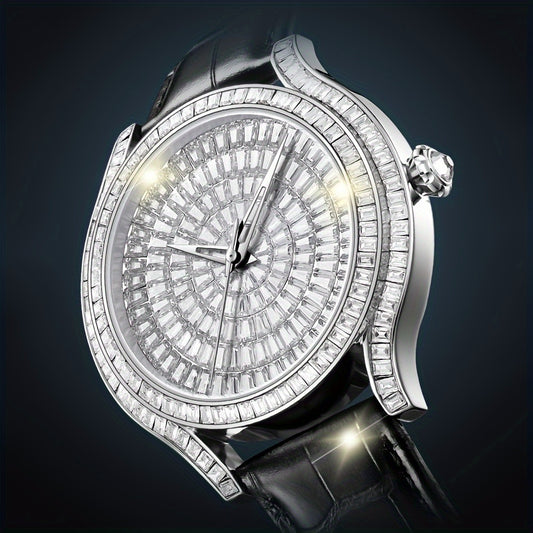 White Stone Exquisite Men's Watch Fashion Automatic Movement Business Watch