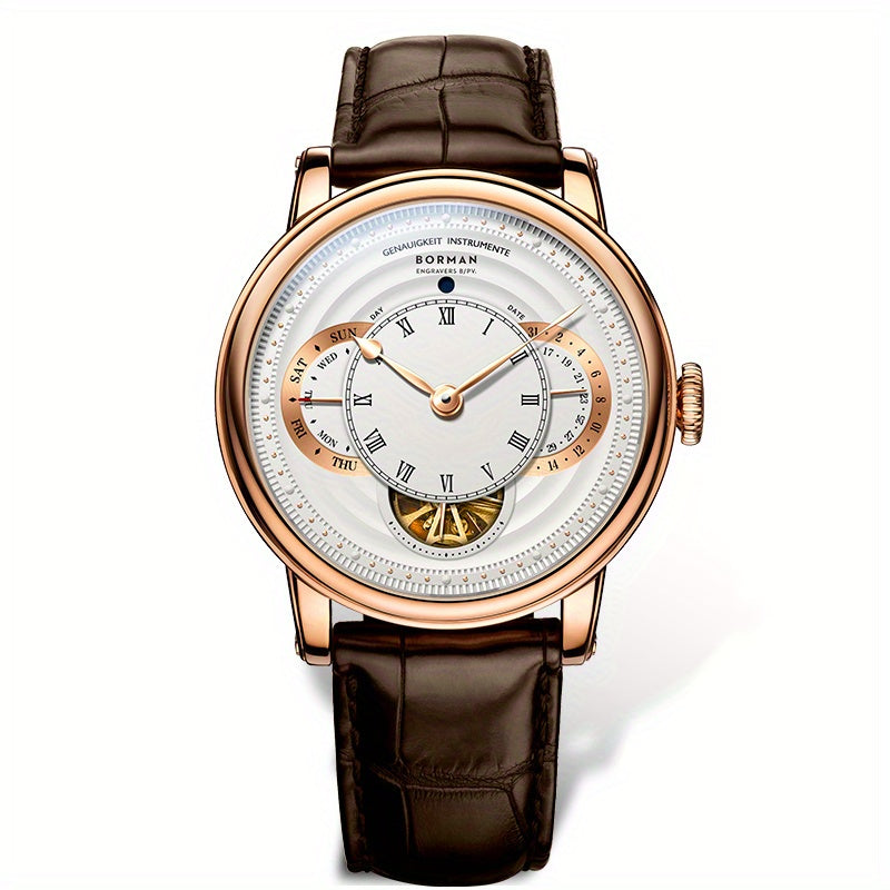 BORMAN New Luxury Wrist Watch Men Automatic Movement Week\u002F Date\u002F Skeleton Display Multifunction Mechanical Watches