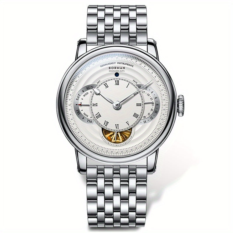 BORMAN New Luxury Wrist Watch Men Automatic Movement Week\u002F Date\u002F Skeleton Display Multifunction Mechanical Watches
