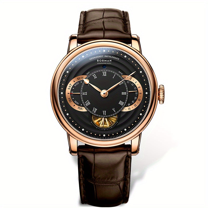 BORMAN New Luxury Wrist Watch Men Automatic Movement Week\u002F Date\u002F Skeleton Display Multifunction Mechanical Watches