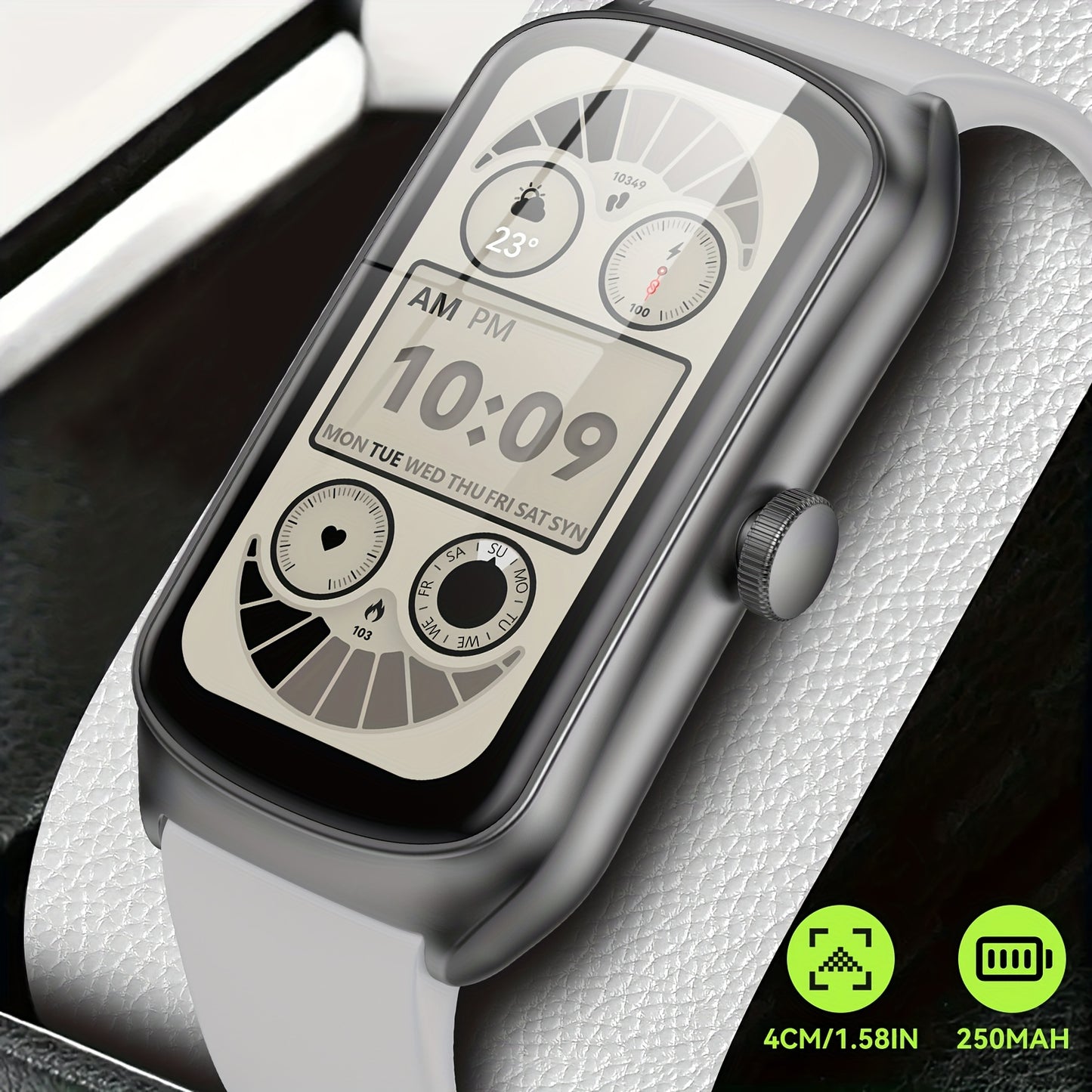 Anyloop New Gray Smart Watch, High Quality Smart Watch, Music Playback Control, Watch Don't Disturb, Outdoor Smart Watch 100+ Sports Modes, Super Long Standby Time