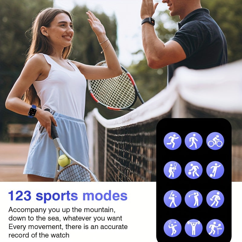 Men'S Smartwatch (Answer\u002FDial), 1.9'' HD Full Touch Screen Fitness Tracker with Sleep Monitor, Pedometer, Drink Reminder, Sedentary Reminder, Message Reminder, Men'S Sports Smartwatch for Android And Iphone, Gift for Your Family