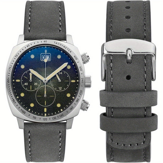 WOCCI Retro Nubuck Leather Watch Straps with Quick Release Stainless Steel Buckle - 18mm 20mm 22mm Widths, Casual Elegant Brown & Black Straps for Men & Women, Versatile for Everyday & Formal Wear