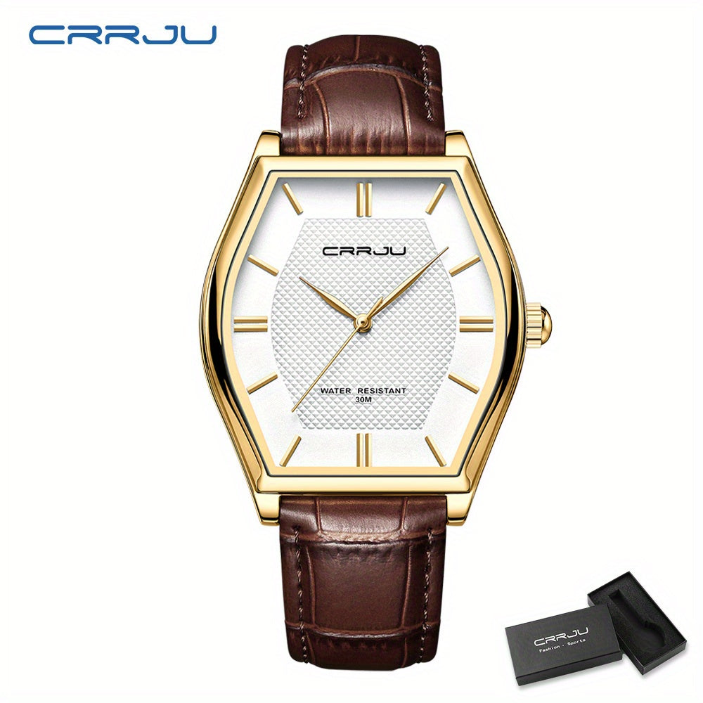 CRJJ Fashion Business Men's Watch Barrel-Shaped Japanese Movement