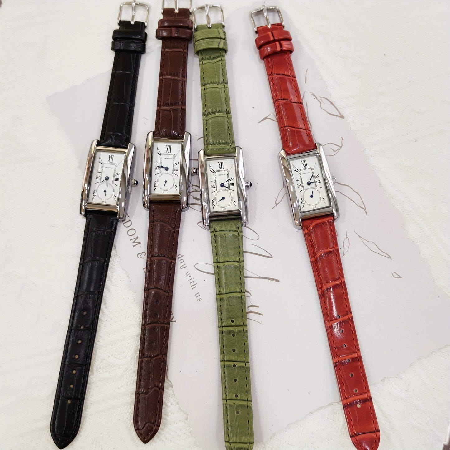 1pc Women'S Quartz Watch with Roman Numerals - Stylish Brown Faux Leather Strap, White Dial, and Golden-Tone Case, Casual & Fashionable Design, Casual Timepiece | Quartz Movement Watch | Durable Watch Band, Watch Accessories