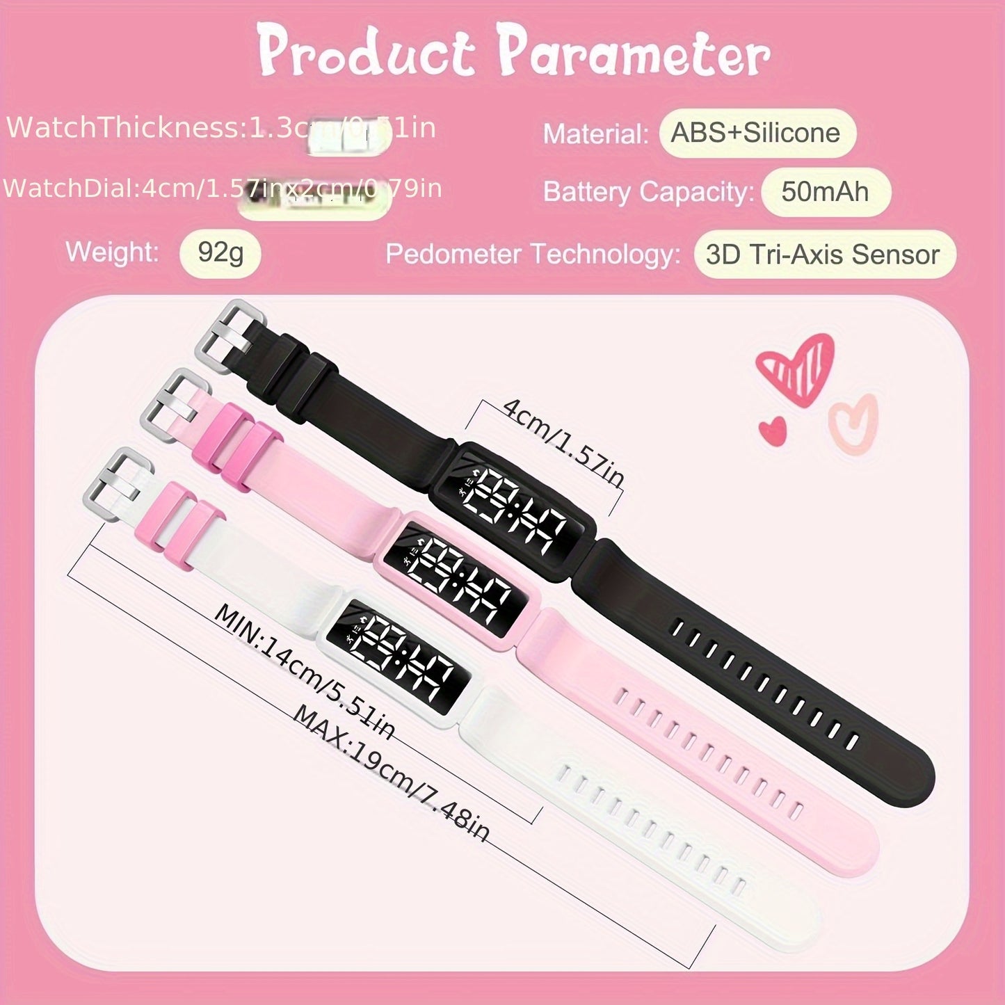 Fitness Tracker Watch - Men, Women And Youth, Pedometer, High Quality, Sports Activity Tracker, Soft Silicone Bracelet Time Date Card Daily Calorie